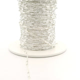 Sterling Silver Crimped satellite chain with sterling silver, Necklace chain |1 Foot