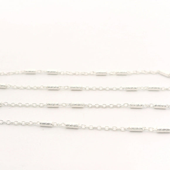 Sterling Silver Crimped satellite chain with sterling silver, Necklace chain |1 Foot