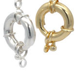 Elegant Gold Finish and Silver Plated hollow Blot Clasps Available in Three Size :12mmX11mm,17mX13m,23mmX19mm