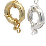 Elegant Gold Finish and Silver Plated hollow Blot Clasps Available in Three Size :12mmX11mm,17mX13m,23mmX19mm