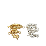 Elegant Gold Finish and Silver Plated hollow Blot Clasps Available in Three Size :12mmX11mm,17mX13m,23mmX19mm