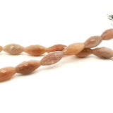 Natural Chocolate Moonstone Faceted Nugget Beads Strand – 10mm–14mm – 15–18 Beads Per Strand