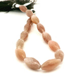 Natural Chocolate Moonstone Faceted Nugget Beads Strand – 10mm–14mm – 15–18 Beads Per Strand