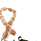 Natural Chocolate Moonstone Faceted Nugget Beads Strand – 10mm–14mm – 15–18 Beads Per Strand