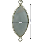 One Piece a Pack Connector Sterling Silver 925 Blue Opal  Marquise Shape, Size : 11mmX22mm.