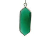 Long Marquise Green Onyx Bezel – 925 Silver Gold or Gold Plated Over Sterling Silver, 9x25mm, 1Pc,