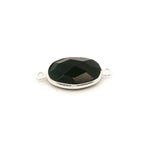 Black Onyx Oval Shape Bezel Pendant – 10mmx15mm & 9x11mm, Two Loop, 925 Sterling Silver and Gold Plated Silver, 1 Pcs