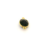 Black Onyx Oval Shape Bezel Pendant – 10mmx15mm & 9x11mm, Two Loop, 925 Sterling Silver and Gold Plated Silver, 1 Pcs