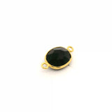Black Onyx Oval Shape Bezel Pendant – 10mmx15mm & 9x11mm, Two Loop, 925 Sterling Silver and Gold Plated Silver, 1 Pcs