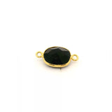 Black Onyx Oval Shape Bezel Pendant – 10mmx15mm & 9x11mm, Two Loop, 925 Sterling Silver and Gold Plated Silver, 1 Pcs