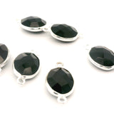 Black Onyx Oval Shape Bezel Pendant – 10mmx15mm & 9x11mm, Two Loop, 925 Sterling Silver and Gold Plated Silver, 1 Pcs