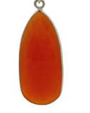Red Onyx Pear Shape Bezel, One Piece, One Loop, 925 Sterling Silver and Gold Plated over Sterling Silver, Red Onyx Pear Shape, Size: 14mmX32mm.
