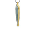 Triangle Blue Opal Bezel – One Loop, 925 Sterling Silver or Gold Plated Sterling Silver, 1 Pcs. Sizes: 15mmx20mm