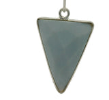 Triangle Blue Opal Bezel – One Loop, 925 Sterling Silver or Gold Plated Sterling Silver, 1 Pcs. Sizes: 15mmx20mm