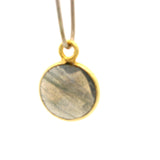 8mm Coin Gemstone Pendants – 1-Loop Charms | Sterling Silver & Gold Plated | Choose from 14 Gemstones | 10pcs Pack