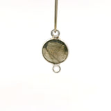 8mm Coin Gemstone Connectors – 2-Loop Bezels | Sterling Silver & Gold Plated | Choose from 14 Gemstones | 10pcs Pack