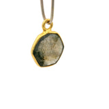 6mm Hexagon Gemstone Bezel Charms – 14pcs Pack | Sterling Silver and Gold Plated Silver| 14 Gemstones to choose from | 1-Loop | 14Pcs. |