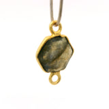 8mm Hexagon Gemstone Connectors – 2-Loop Bezels | Sterling Silver & Gold Plated | Choose from 14 Gemstones | 10pcs Pack