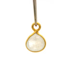 8mm Heart Gemstone Pendants – 1-Loop Charms | Sterling Silver & Gold Plated | Choose from 14 Gemstones | 10pcs Pack