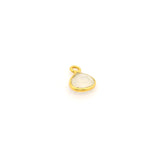 8mm Heart Gemstone Pendants – 1-Loop Charms | Sterling Silver & Gold Plated | Choose from 14 Gemstones | 10pcs Pack