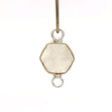 8mm Hexagon Gemstone Connectors – 2-Loop Bezels | Sterling Silver & Gold Plated | Choose from 14 Gemstones | 10pcs Pack
