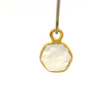 8mm Hexagon Gemstone Pendants – 1-Loop Charms | Sterling Silver & Gold Plated | Choose from 14 Gemstones | 10pcs Pack