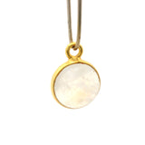 8mm Coin Gemstone Pendants – 1-Loop Charms | Sterling Silver & Gold Plated | Choose from 14 Gemstones | 10pcs Pack