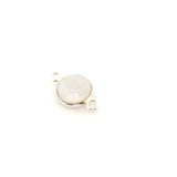 8mm Coin Gemstone Connectors – 2-Loop Bezels | Sterling Silver & Gold Plated | Choose from 14 Gemstones | 10pcs Pack