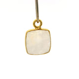 8mm Cushion Gemstone Pendants – 1-Loop Charms | Sterling Silver & Gold Plated | Choose from 14 Gemstones | 10pcs Pack