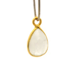6x9mm Pear Gemstone Pendants – 1-Loop Charms | Sterling Silver & Gold Plated | Choose from 14 Gemstones | 10pcs Pack