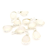 6x9mm Pear Gemstone Pendants – 1-Loop Charms | Sterling Silver & Gold Plated | Choose from 14 Gemstones | 10pcs Pack