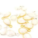 6x9mm Pear Gemstone Pendants – 1-Loop Charms | Sterling Silver & Gold Plated | Choose from 14 Gemstones | 10pcs Pack