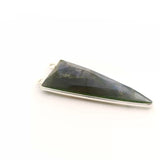 Triangle Shape Blue Labradorite Connector Bezel – 15x20mm & 15x35mm, 2 Loops, 925 Sterling Silver and Gold Plated Silver, Jewelry Link, 1 Pcs