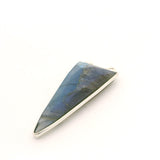 Triangle Shape Blue Labradorite Connector Bezel – 15x20mm & 15x35mm, 2 Loops, 925 Sterling Silver and Gold Plated Silver, Jewelry Link, 1 Pcs