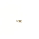 Mini Bezel Gemstone Charms – Blue Labradorite or Rainbow Moonstone | 4mm Finished Size (3mm Stone) | 1 Loop | Sterling Silver or Gold Plated | Pack of 12