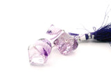 Faceted Purple Amethyst Cube Beads – Natural Amethyst Gemstone Beads for Jewelry Making