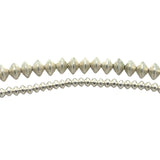 Designer's spacers A Pack of Saucer Shape, Brushed finish, Gold Finish And Silver Plated beads