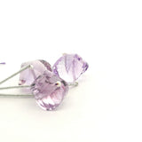 Faceted Light Purple Amethyst Cube Beads 10–12mm – Natural Amethyst Gemstone Beads for Jewelry Making (3 Beads)  Bead Size: