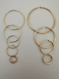 14K Real Gold Filled Hoops | Available two thickness 13gauge and 18gauge | Smooth Earring Hoops |