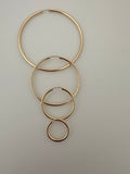 14K Real Gold Filled Hoops | Available two thickness 13gauge and 18gauge | Smooth Earring Hoops |