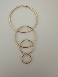 14K Real Gold Filled Hoops | Available two thickness 13gauge and 18gauge | Smooth Earring Hoops |