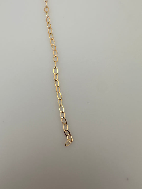 14k Real Gold filled Flat long Cable Chain #CHN10GF