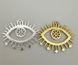 Marquise Shape  39X43mm 3 Pieces in a Pack Gold  Plated and Silver Plated   E-Coated, Brushed Finish, Earring Components.