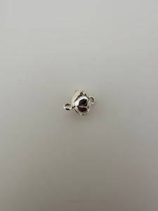 Sterling Silver Flower shape Magnetic Clasp | Sterling Silver One Pcs Clasp  |Size: 16mmX8mm C18SS