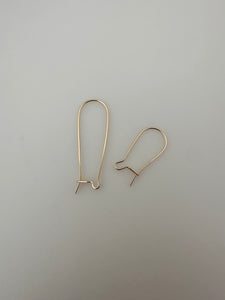 14K Gold Filled Kidney Ear Wire 6 to 10 pieces in a pack.