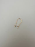 14K Gold Filled Kidney Ear Wire 6 to 10 pieces in a pack.