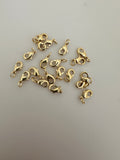 Gold  Finish Lobster Claw Clasps With Jump ring  20 pcs in pack  Size :10mmX6mm #CL50BMGO