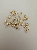 Gold  Finish Lobster Claw Clasps With Jump ring  20 pcs in pack  Size :10mmX6mm #CL50BMGO