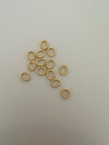 Oval Shape Twisted Rings | About 125 Pcs. | Gold Finish and Silver Plated | Closed Rings | Decorated | Size: 6mmX7mm .