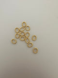 Oval Shape Twisted Rings | About 125 Pcs. | Gold Finish and Silver Plated | Closed Rings | Decorated | Size: 6mmX7mm .